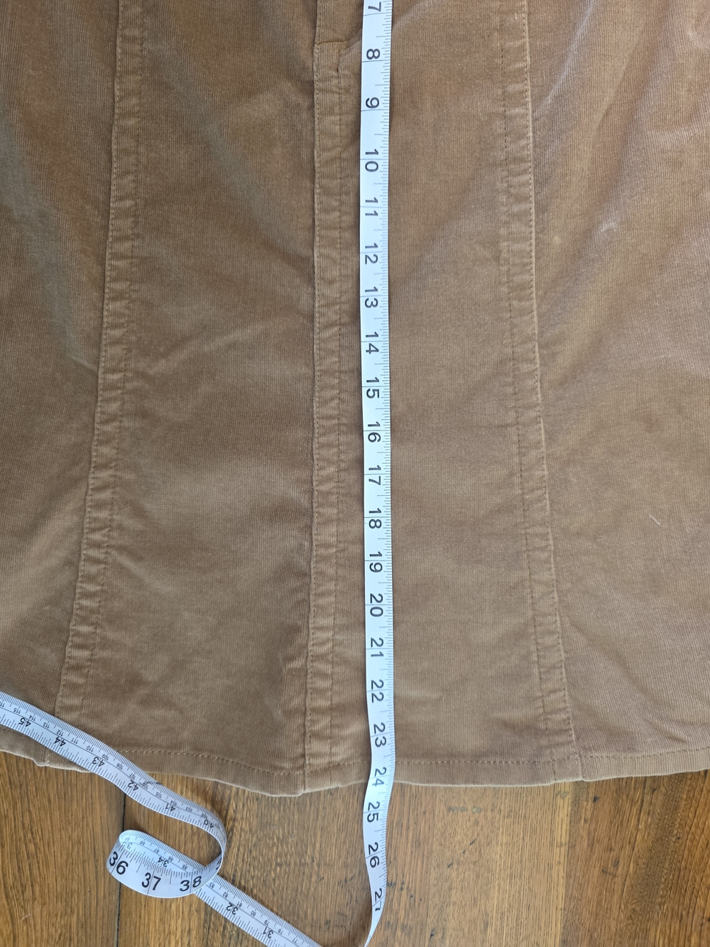 Eddie Bauer Corduroy A-Line Skirt Tan Brown 12 - Picture 5 of 9